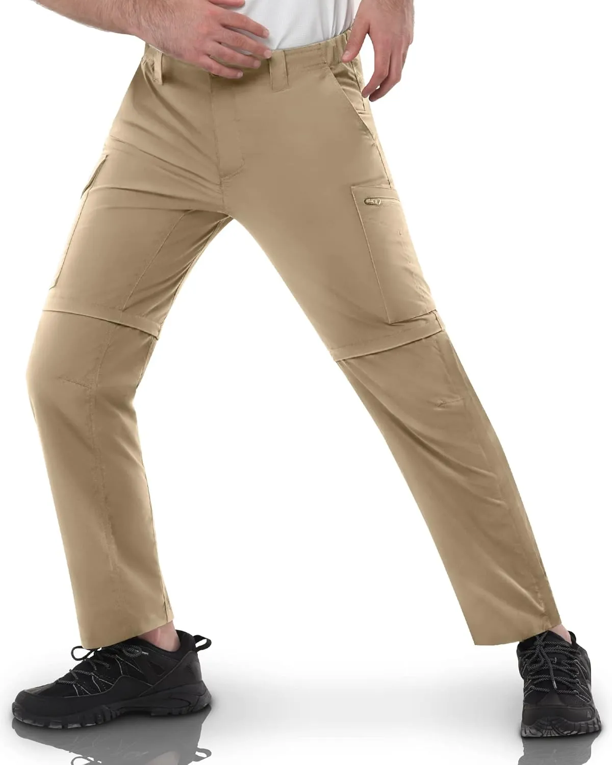 33,000ft Mens Hiking Pants Convertible Zip Off Lightweight Quick Dry Stretch UPF 50  Travel Fishing Pants Wind Proof