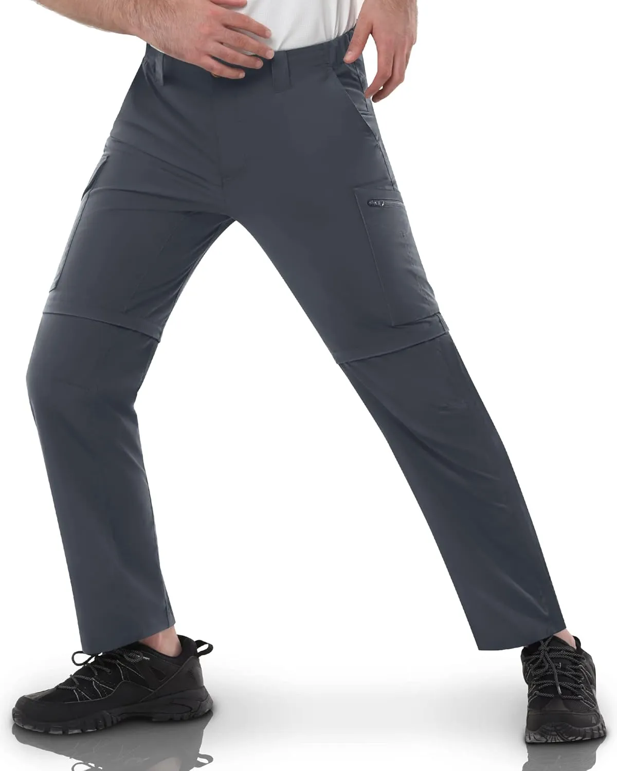 33,000ft Mens Hiking Pants Convertible Zip Off Lightweight Quick Dry Stretch UPF 50  Travel Fishing Pants Wind Proof