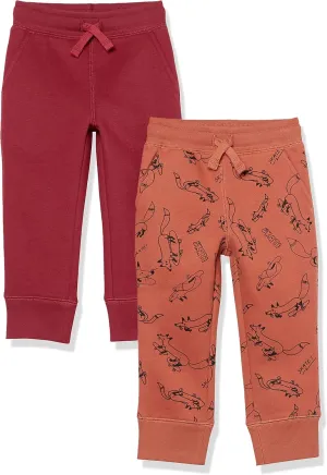 Amazon Essentials Boys and Toddlers' Fleece Jogger Sweatpants - Discontinued Colors, Multipacks