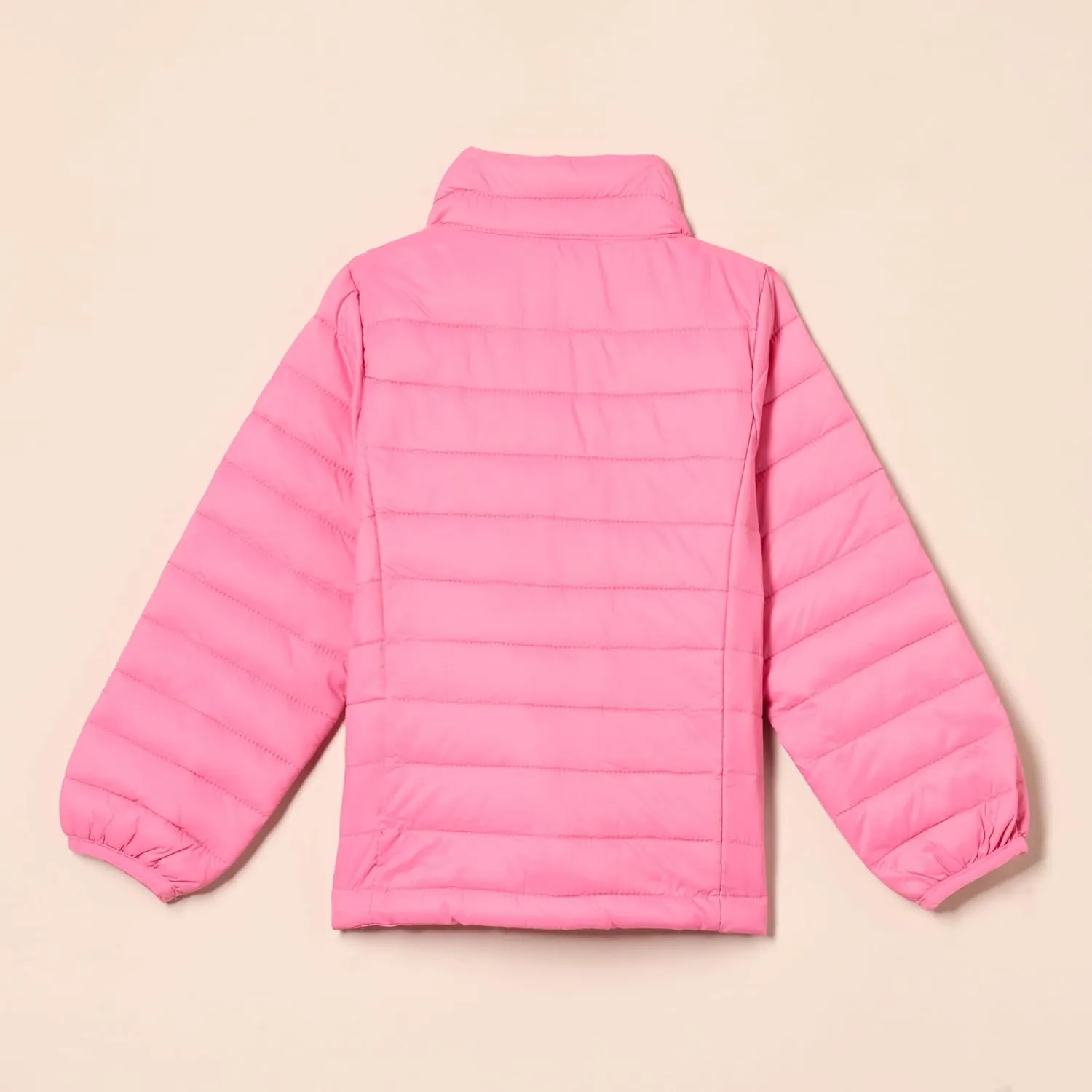 Amazon Essentials Girls and Toddlers' Lightweight Water-Resistant Packable Mock Puffer Jacket