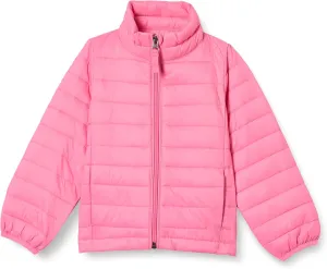 Amazon Essentials Girls and Toddlers' Lightweight Water-Resistant Packable Mock Puffer Jacket
