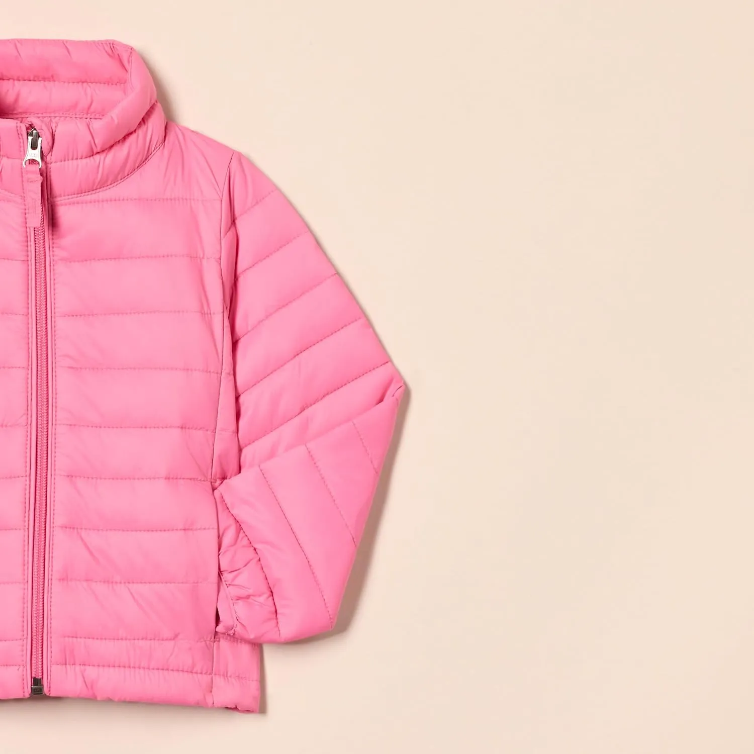 Amazon Essentials Girls and Toddlers' Lightweight Water-Resistant Packable Mock Puffer Jacket