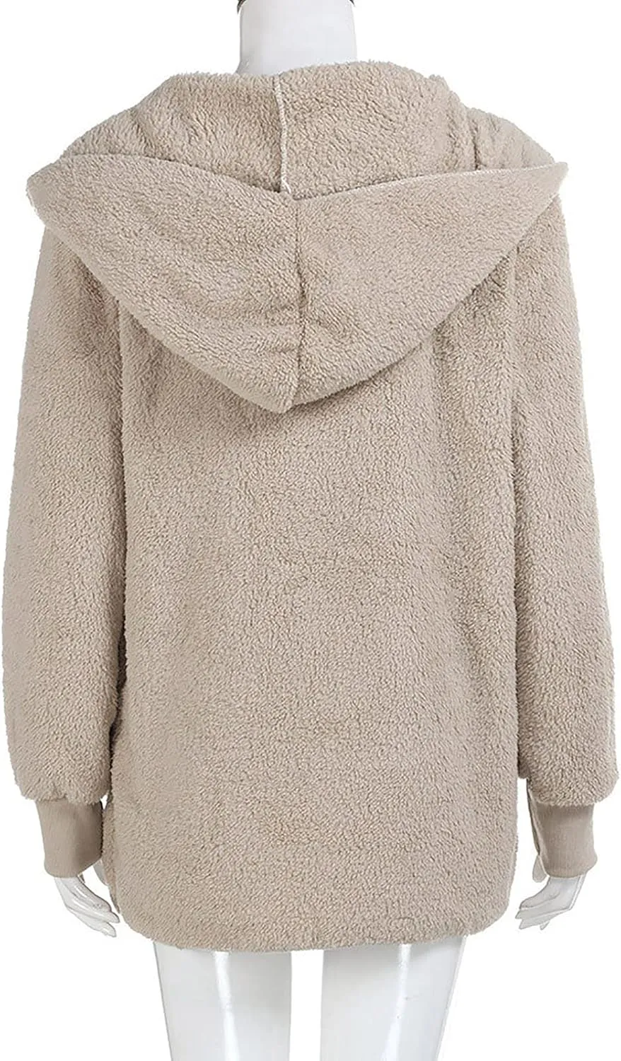 Ceboyel Womens Fleece Teddy Coats 2023 Trendy Hooded Winter Jacket Shaggy Faux Sherpa Cardigans Fashion Warm Clothes