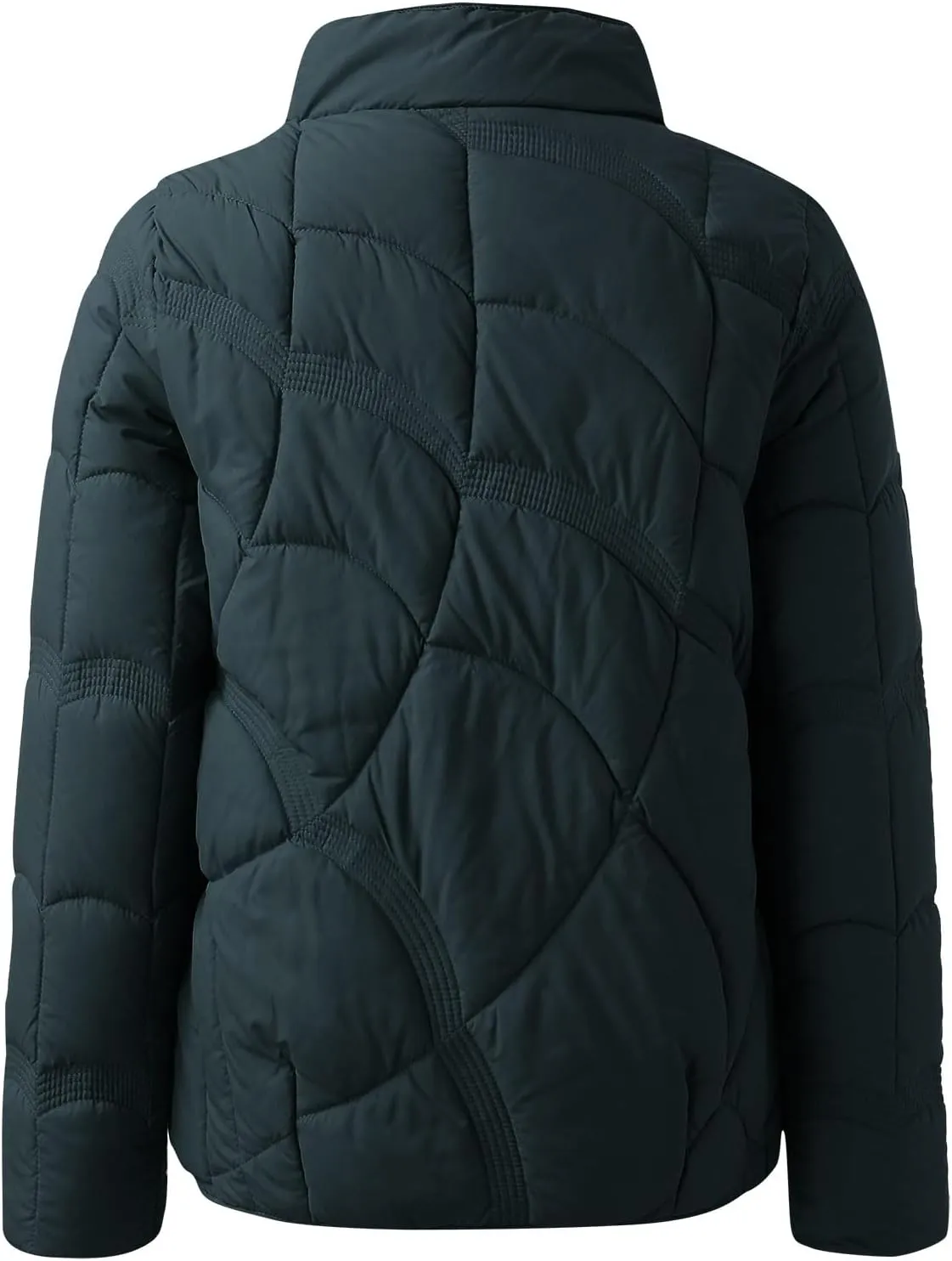 Fashion Solid Winter Button Padded Jacket for Womens Casual Loose Insulated Padded Coat Long Sleeve Pockets Overcoat