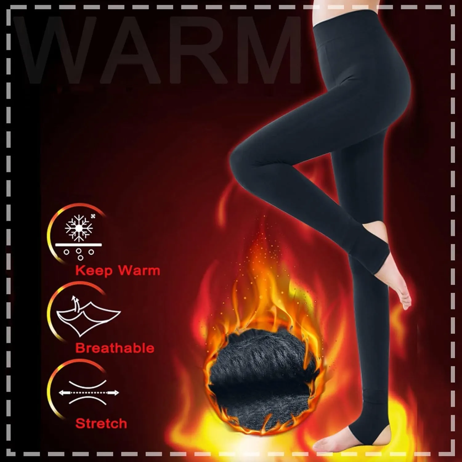 Fleece Lined Leggings with Pockets High Denim Women Solid Elastic Color Pants Thermal Warm Winter Tights Fleece