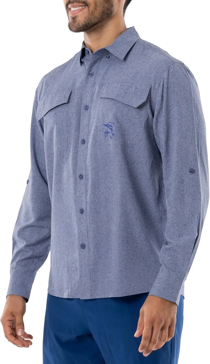 Guy Harvey Men's Long Sleeve Performance Fishing Shirt