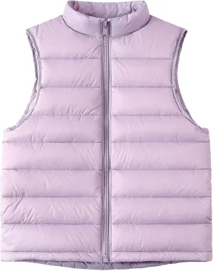 Happy Cherry Down Puffer Vest for Boy Girls Lightweight Water-Resistant Winter Jacket Outwear Kids Fall Sleeveless Coats