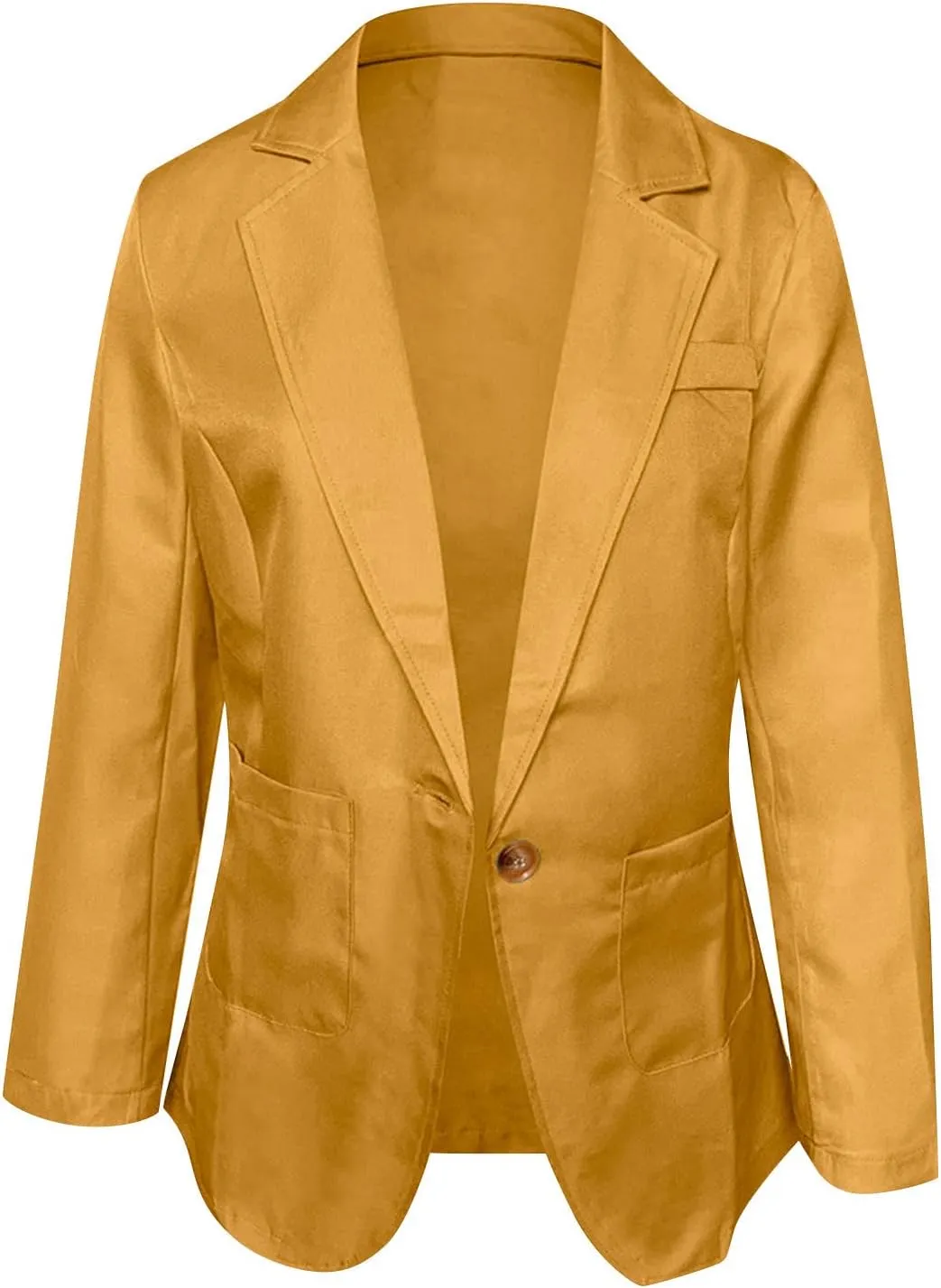 HGps8w Basic Plain Blazer Women's Long Sleeve Suit Jackets for Work Business Casual Lightweight Outwear Tops with Pockets