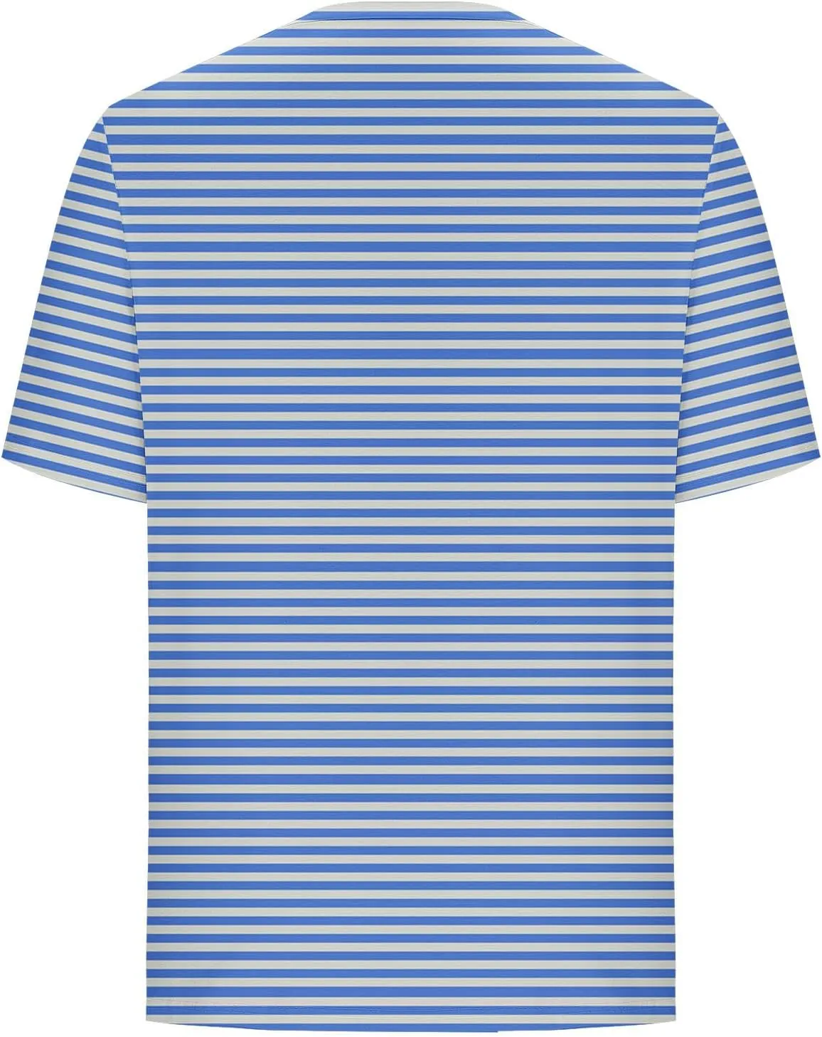 HGps8w Women's Fake-Two Piece Tunic Tops Casual Striped 2025 Summer Pleated T Shirts Color Block Loose Patchwork Blouse