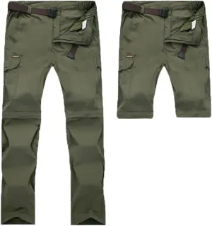 Hiking Camping Convertible Quick Drying Trousers Removable Zip-Off Pants for Women