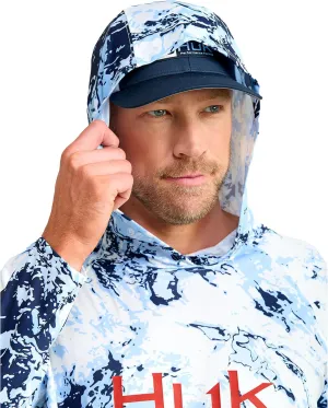HUK Men's Pursuit Pattern Crew Sleeve, Performance Shirt