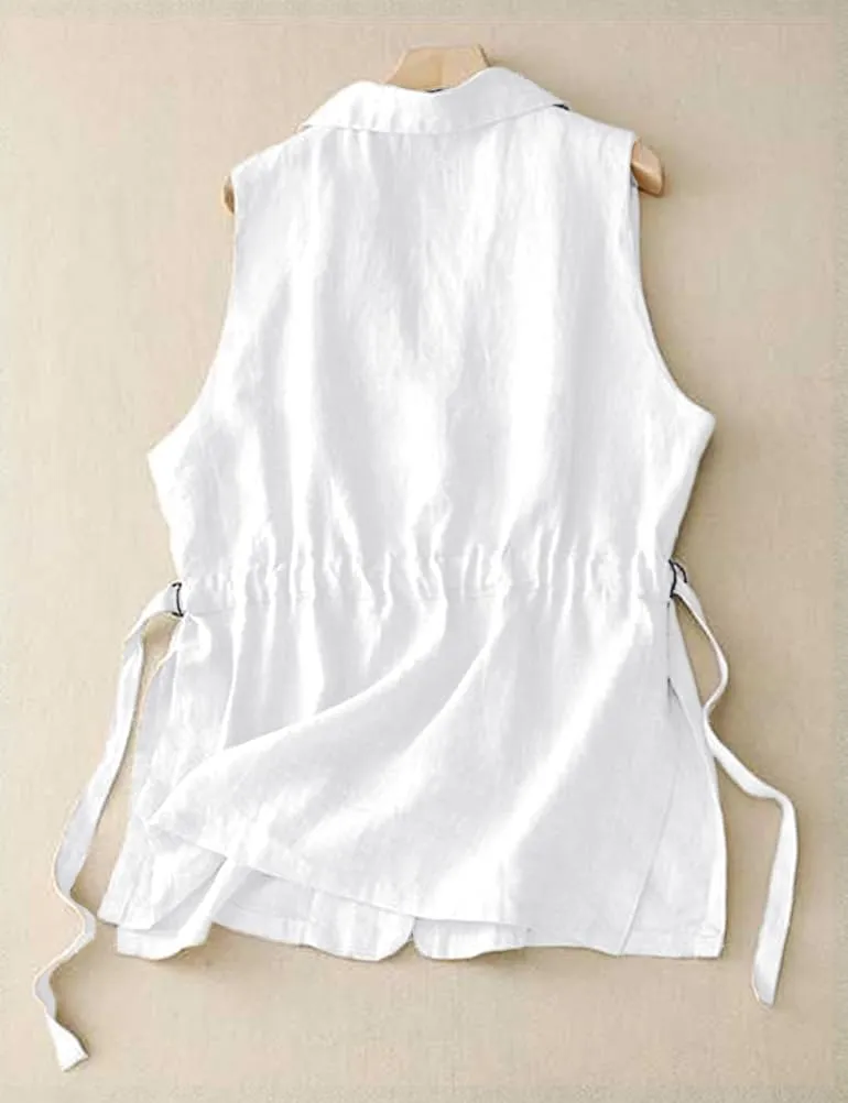 IDEALSANXUN Vest for Women Dressy Sleeveless Blazer Spring Summer Vest Tops Business Casual Outfits Office Work Clothes