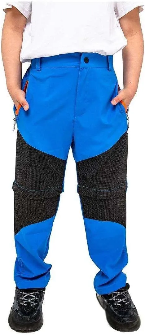 Kids Convertible Trousers Summer Zip Off Pants Boys Girls Water Repellent Windproof Quick Dry Casual Pants