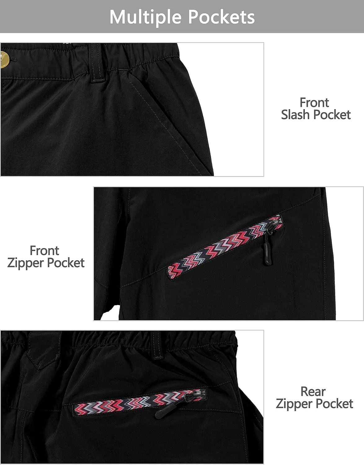 Little Donkey Andy Women's Hiking Pants Lightweight Convertible Zip-Off Pants Quick Dry UPF 50