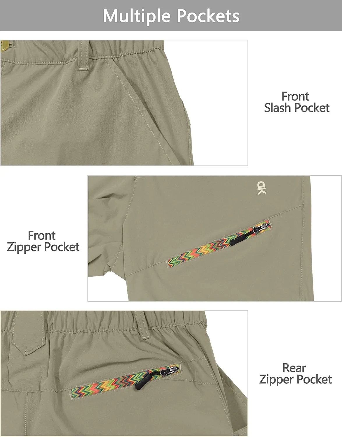 Little Donkey Andy Women's Hiking Pants Lightweight Convertible Zip-Off Pants Quick Dry UPF 50