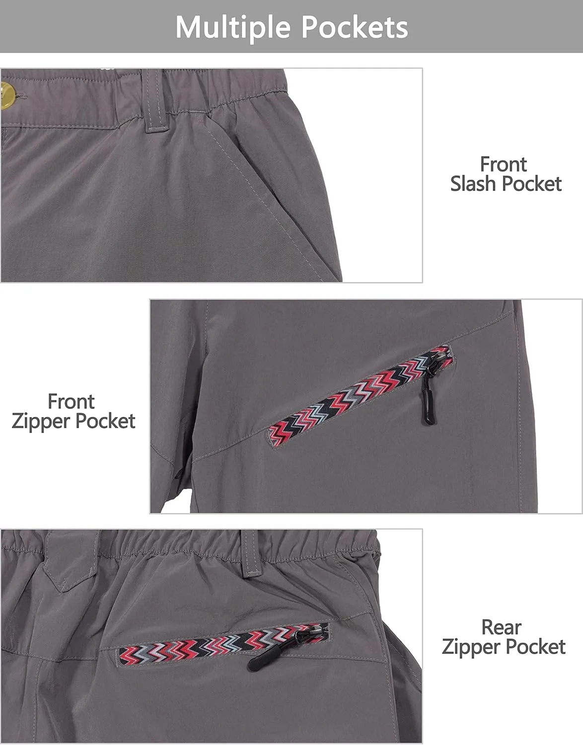 Little Donkey Andy Women's Hiking Pants Lightweight Convertible Zip-Off Pants Quick Dry UPF 50