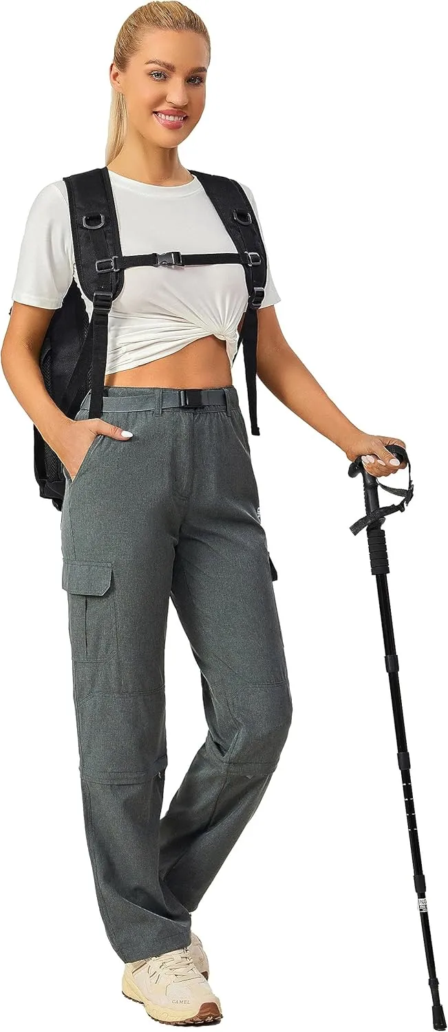 Little Donkey Andy Women's Hiking Pants Quick Dry Convertible Pants, Lightweight Zip-Off Outdoor Travel Cargo Pants