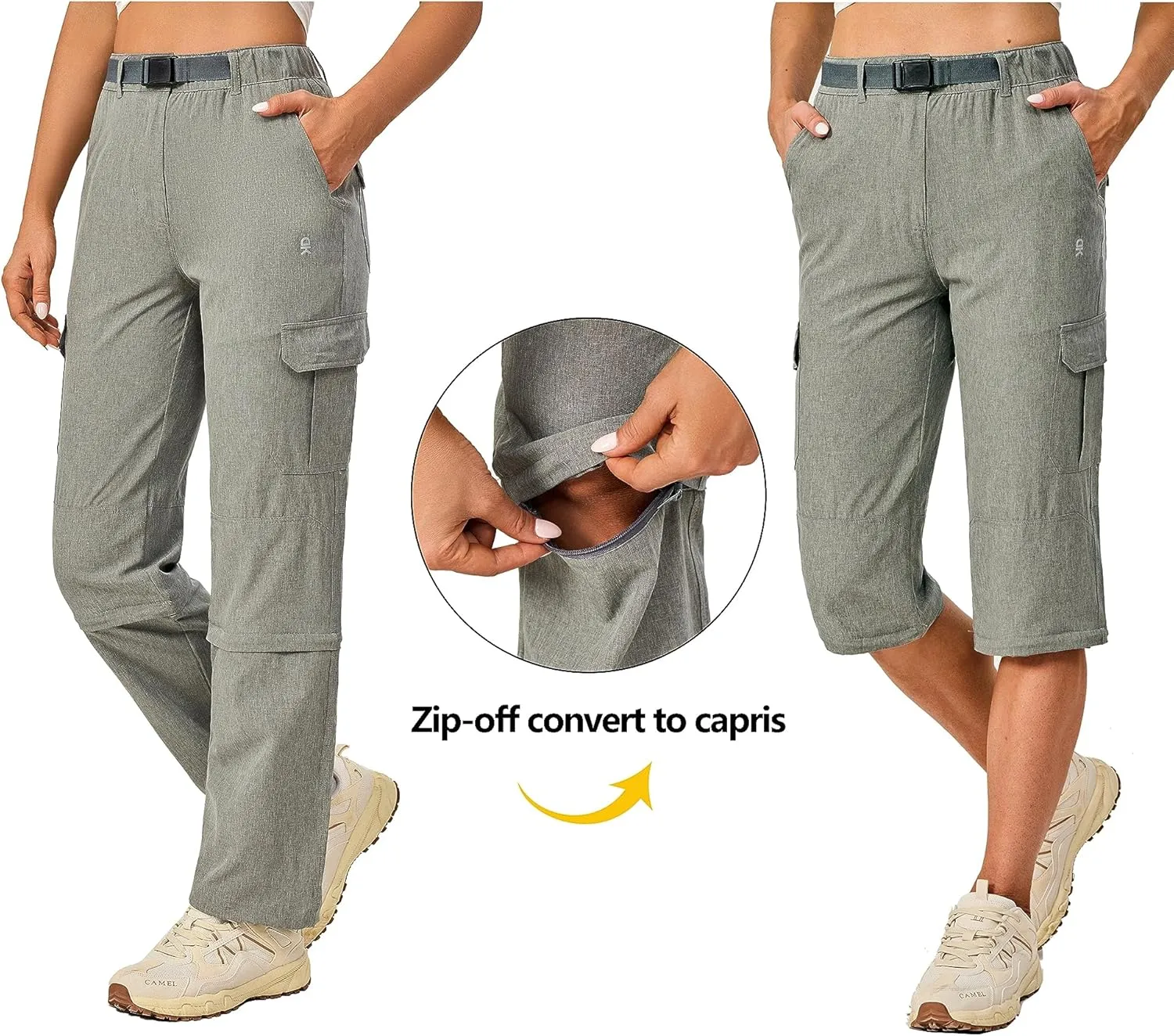Little Donkey Andy Women's Hiking Pants Quick Dry Convertible Pants, Lightweight Zip-Off Outdoor Travel Cargo Pants