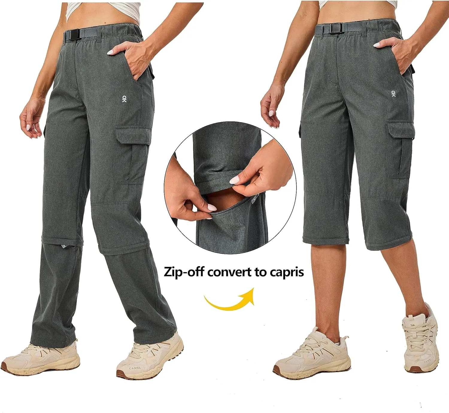 Little Donkey Andy Women's Hiking Pants Quick Dry Convertible Pants, Lightweight Zip-Off Outdoor Travel Cargo Pants