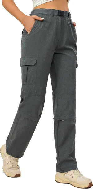 Little Donkey Andy Women's Hiking Pants Quick Dry Convertible Pants, Lightweight Zip-Off Outdoor Travel Cargo Pants