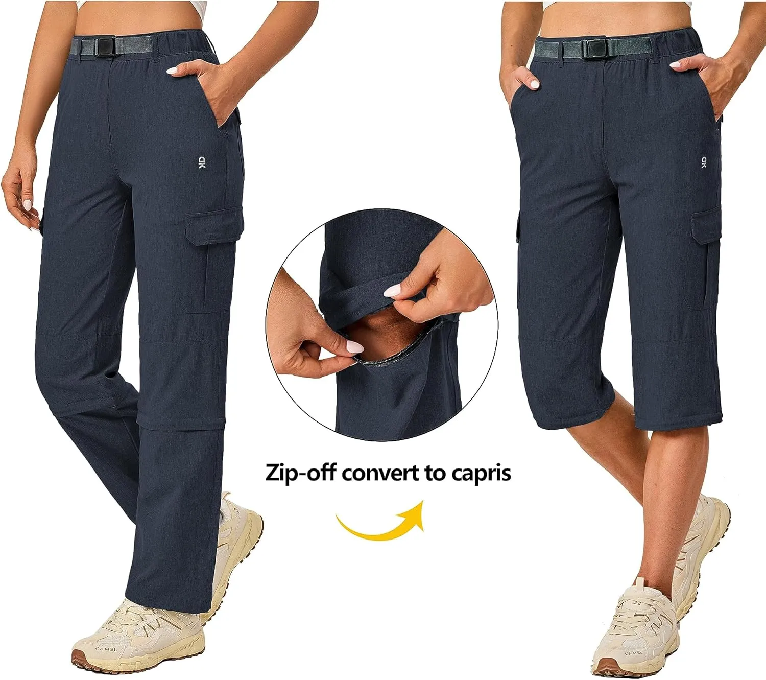 Little Donkey Andy Women's Hiking Pants Quick Dry Convertible Pants, Lightweight Zip-Off Outdoor Travel Cargo Pants