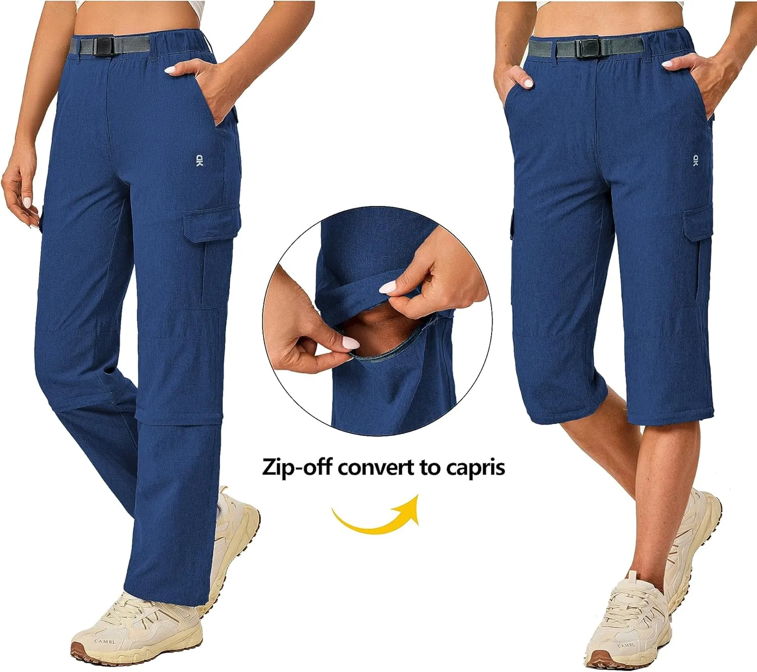 Little Donkey Andy Women's Hiking Pants Quick Dry Convertible Pants, Lightweight Zip-Off Outdoor Travel Cargo Pants