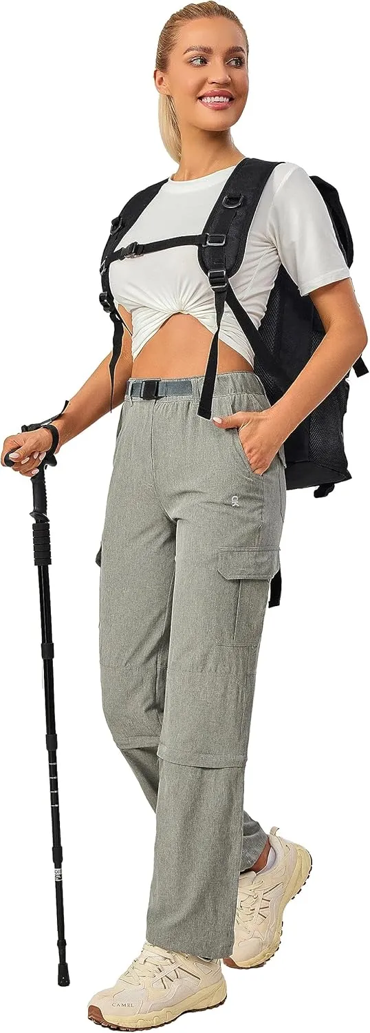 Little Donkey Andy Women's Hiking Pants Quick Dry Convertible Pants, Lightweight Zip-Off Outdoor Travel Cargo Pants