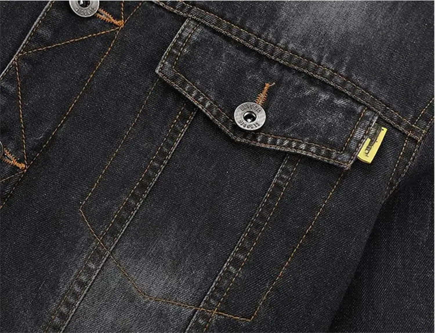Men Classic Casual Denim Jackets Autumn Loose Fit Jean Coats Black Plus Size Button Down Trucker Outwear Tops