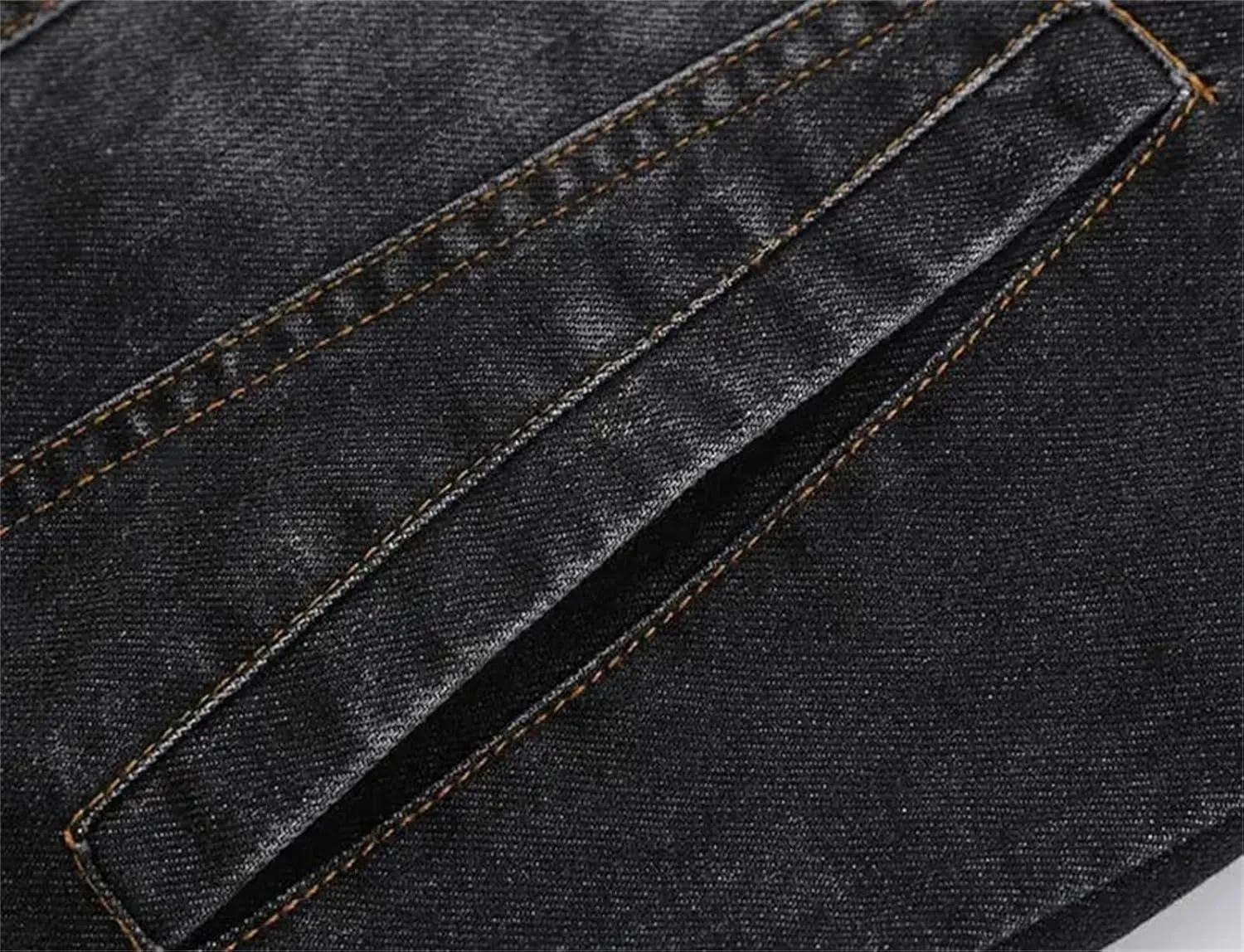 Men Classic Casual Denim Jackets Autumn Loose Fit Jean Coats Black Plus Size Button Down Trucker Outwear Tops
