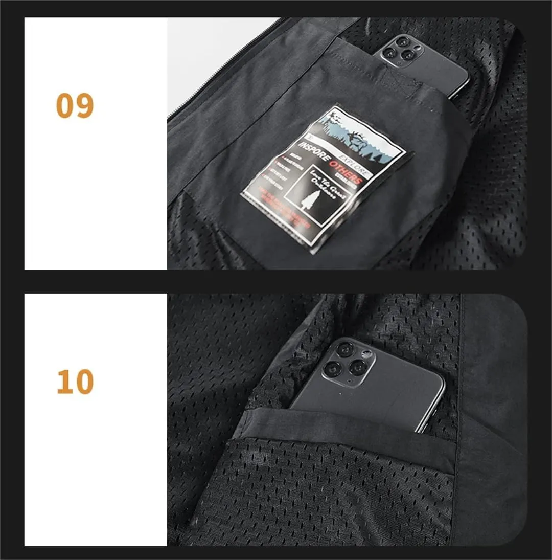 Men Fishing Waistcoats Outdoor Journalist Photography Camping Vest Multi-Pocket Breathable Sleeveless Jacket
