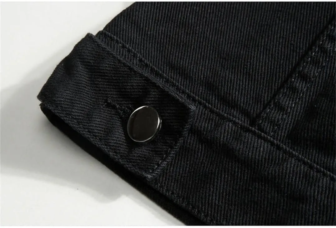 Men Oversize Denim Jacket Streetwear Cotton Jean Coats