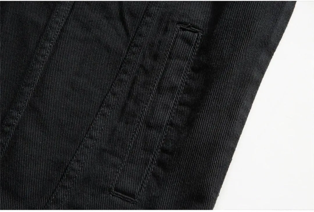 Men Oversize Denim Jacket Streetwear Cotton Jean Coats