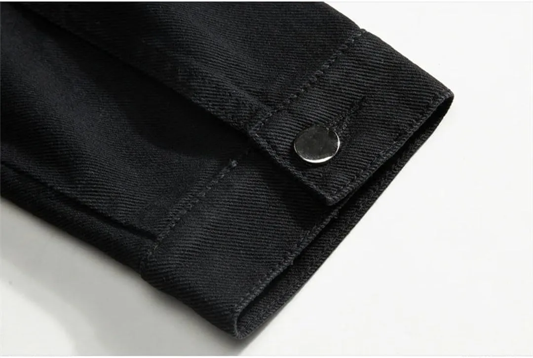Men Oversize Denim Jacket Streetwear Cotton Jean Coats