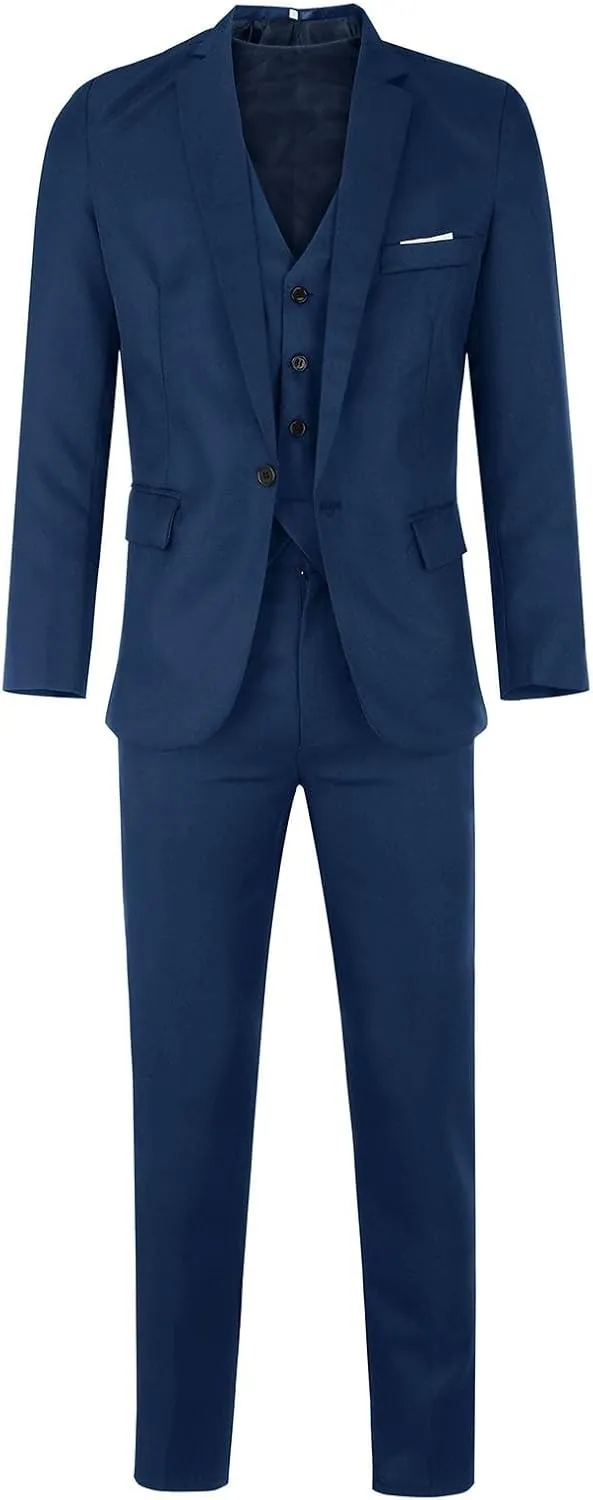 Men Suit Slim 3 Suit Business Wedding Party Jacket Vest & Pants Coat Men’S Suit Men Suit Mens 2 Piece Set for Men