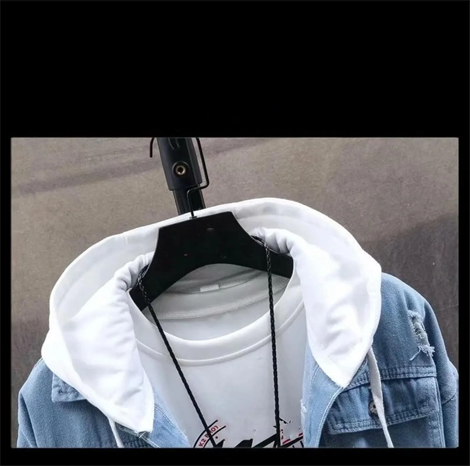 Mens Casual Hooded Denim Jacket Men Classic Vintage Jean Jacket Outerwear Trucker Jean Coats