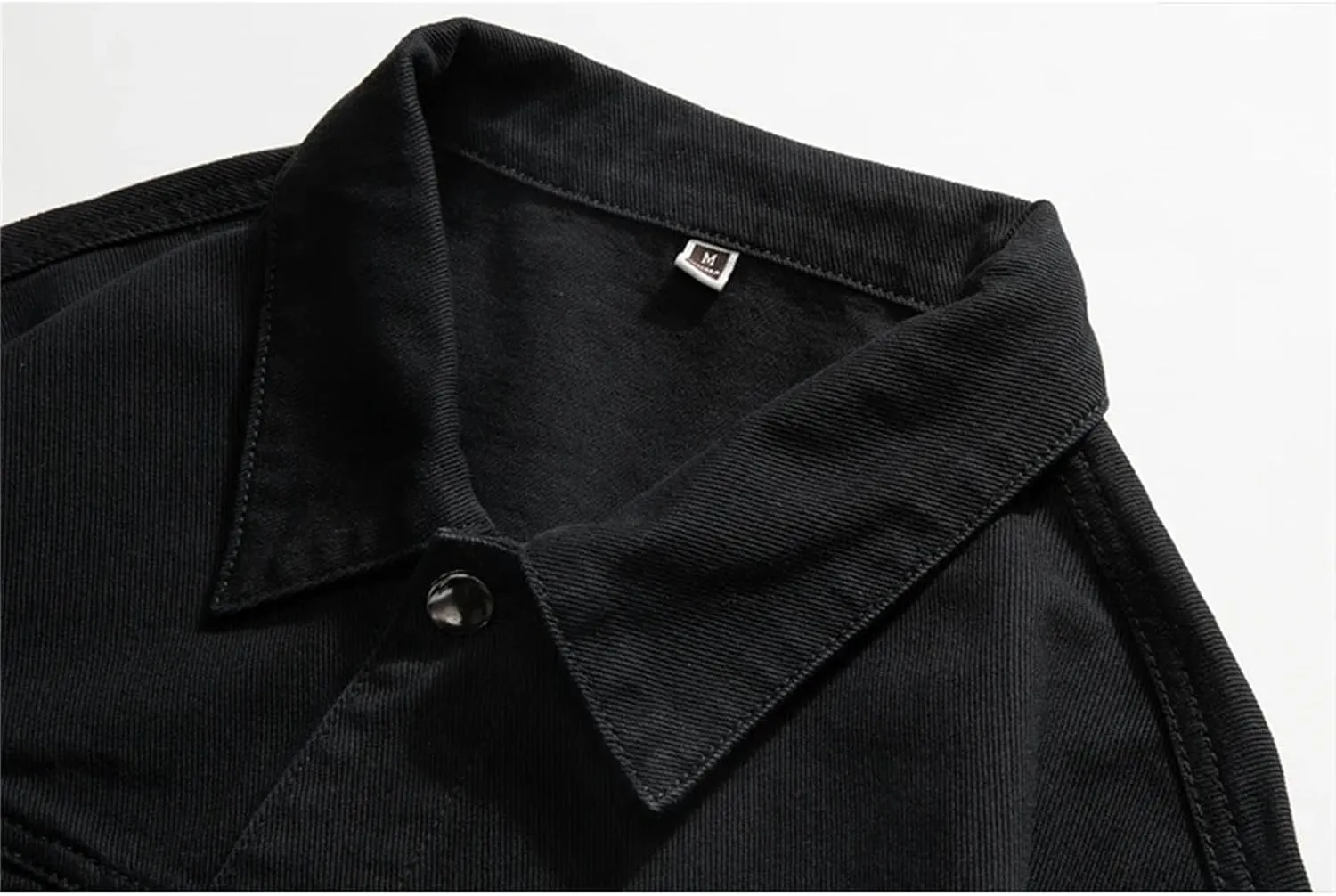 Men's Classic Casual Denim Jacket Men Loose Vintage Jean Jacket Lightweight Sport Jean Coats