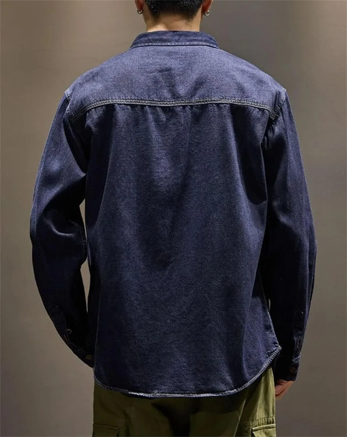 Men's Classic Vintage Denim Jacket Men Casual Cargo Shirt Jean Coats Lightweight Sport Coats