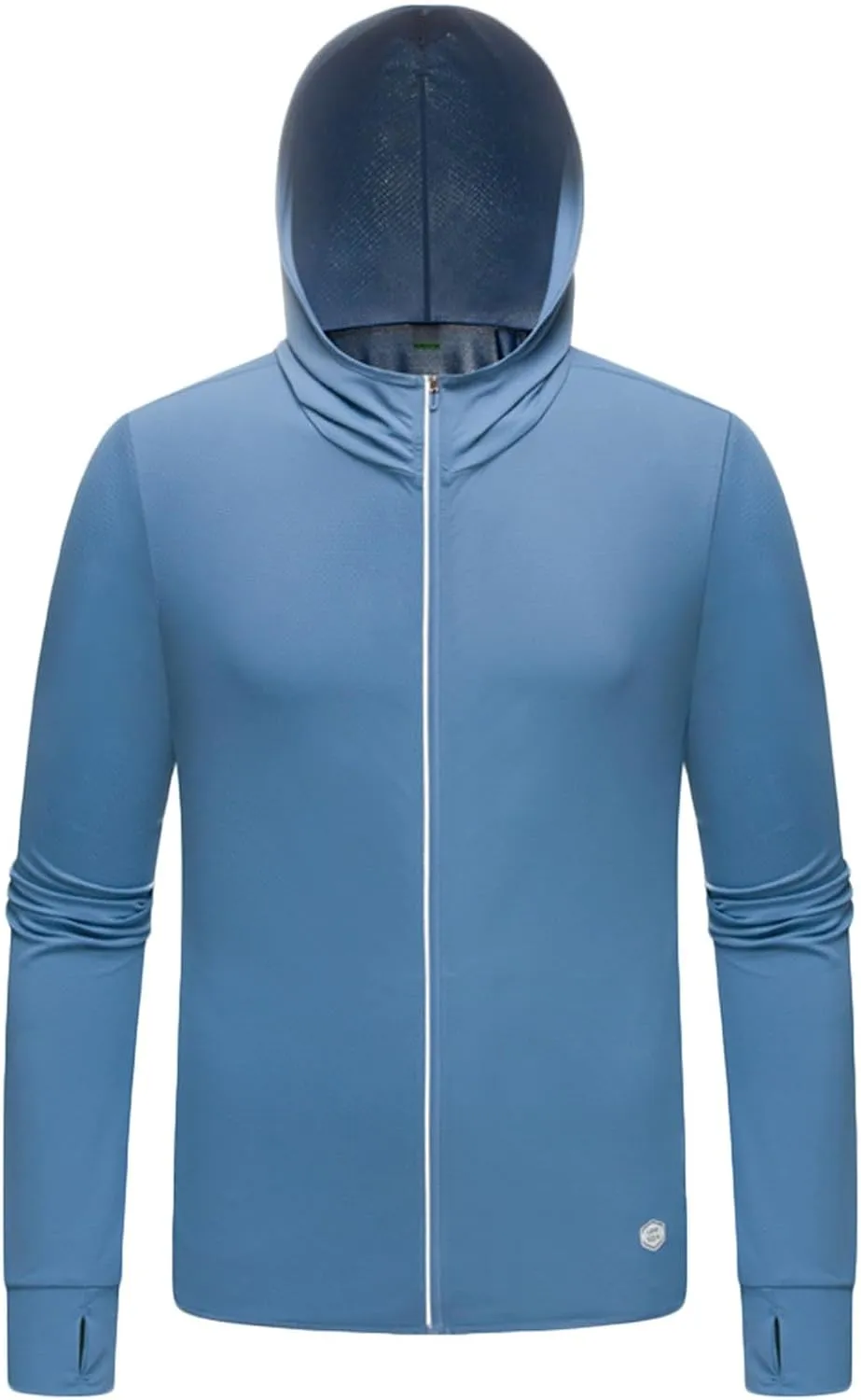 Men's Full Zip UPF 50  Sun Protection Hoodies Long Sleeve Shirts Outdoor Athletic Hooded Jacket for Hiking Fishing