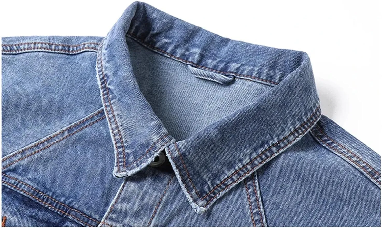 Men's Lightweight Denim Jacket Men Loose Casual Streetwear Jean Coats Classic Vintage Jean Jacket
