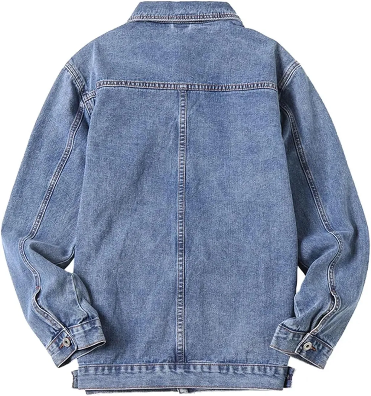 Men's Lightweight Denim Jacket Men Loose Casual Streetwear Jean Coats Classic Vintage Jean Jacket