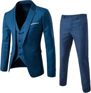 Mens Suits Slim 3 Suit Business Wedding Party Jacket Vest & Pants Coat Mens Suits 3 Piece Le Suit Mens Linen Le