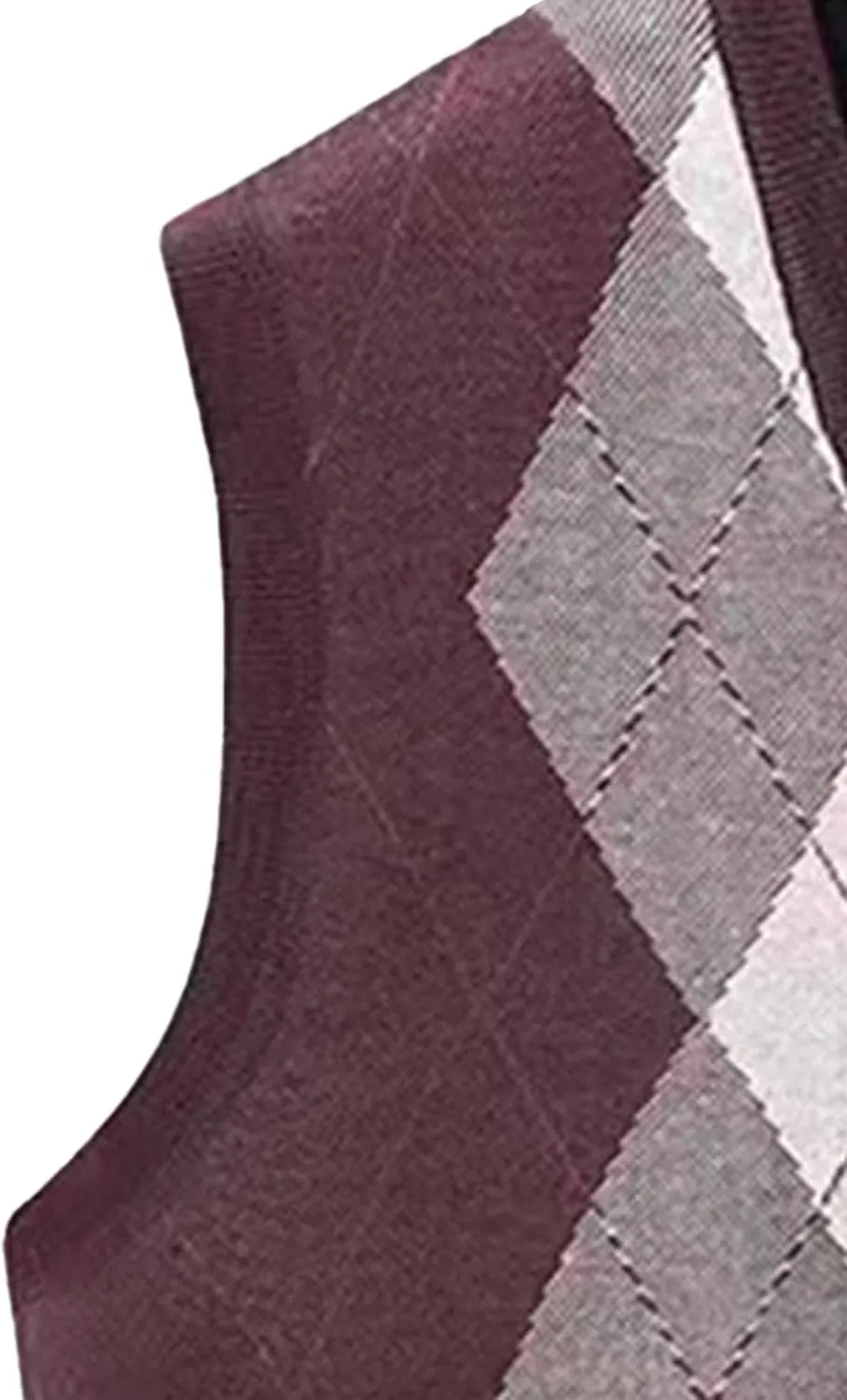 Mens V Neck Knitwear Vest Argyle Sweater Sleeveless Vests Lightweight Cotton Pullover Waistcoats