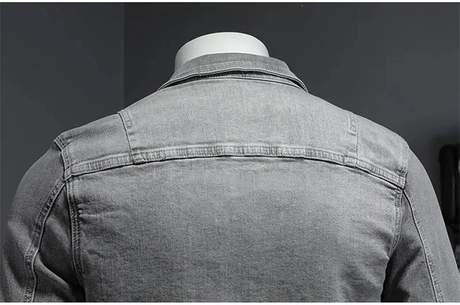 Mnjyihy Men Bomber Denim Jacket Jean Coats Classic Lapel Motorcycle Cotton Slim Fit Trucker Coat