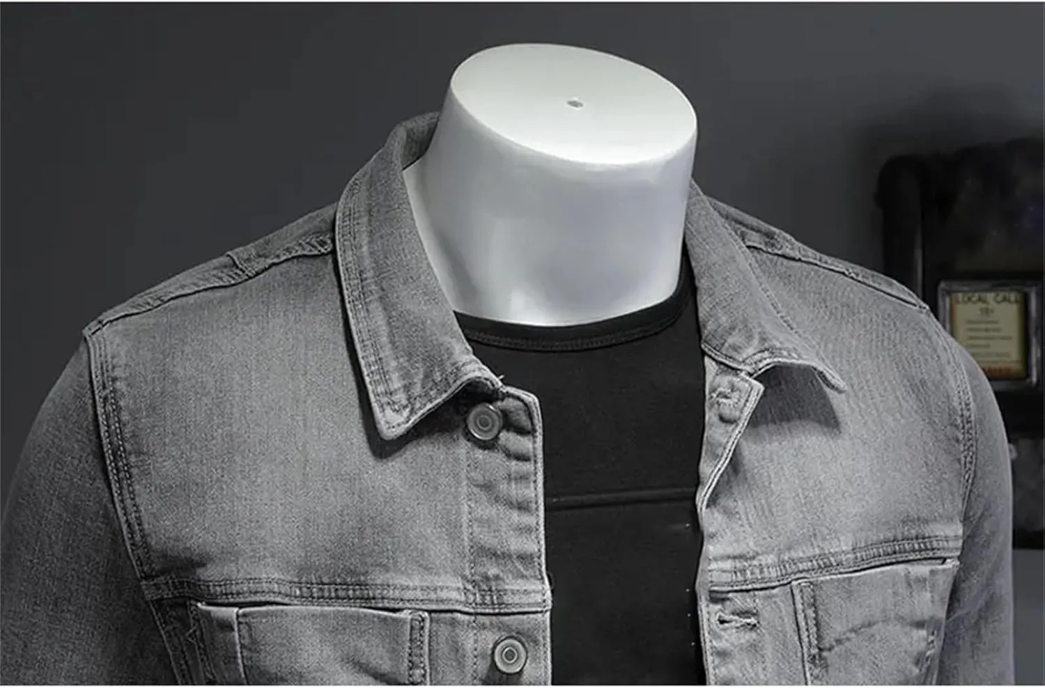 Mnjyihy Men Bomber Denim Jacket Jean Coats Classic Lapel Motorcycle Cotton Slim Fit Trucker Coat