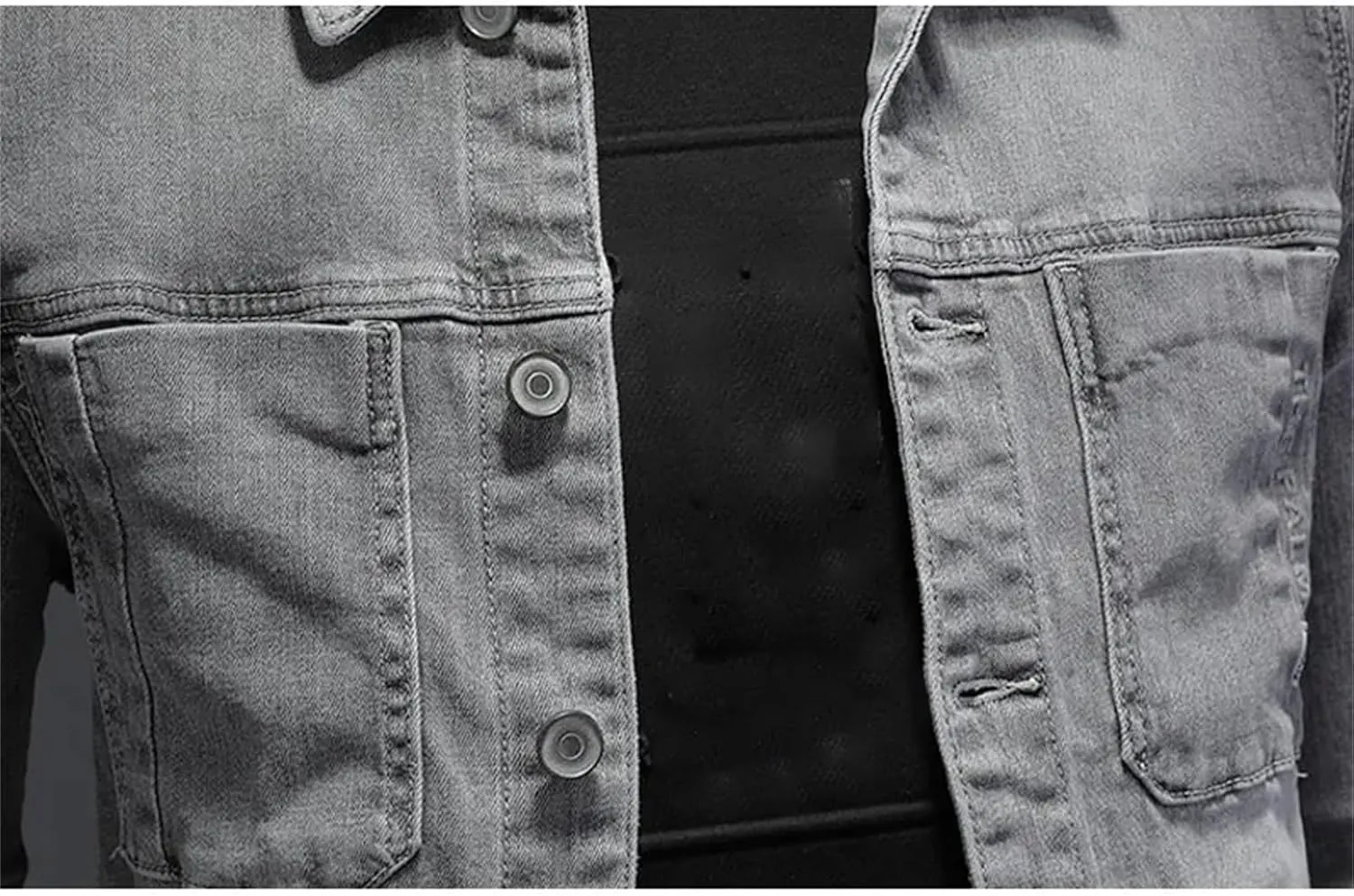 Mnjyihy Men Bomber Denim Jacket Jean Coats Classic Lapel Motorcycle Cotton Slim Fit Trucker Coat