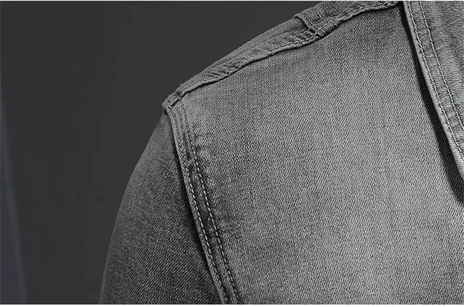 Mnjyihy Men Bomber Denim Jacket Jean Coats Classic Lapel Motorcycle Cotton Slim Fit Trucker Coat