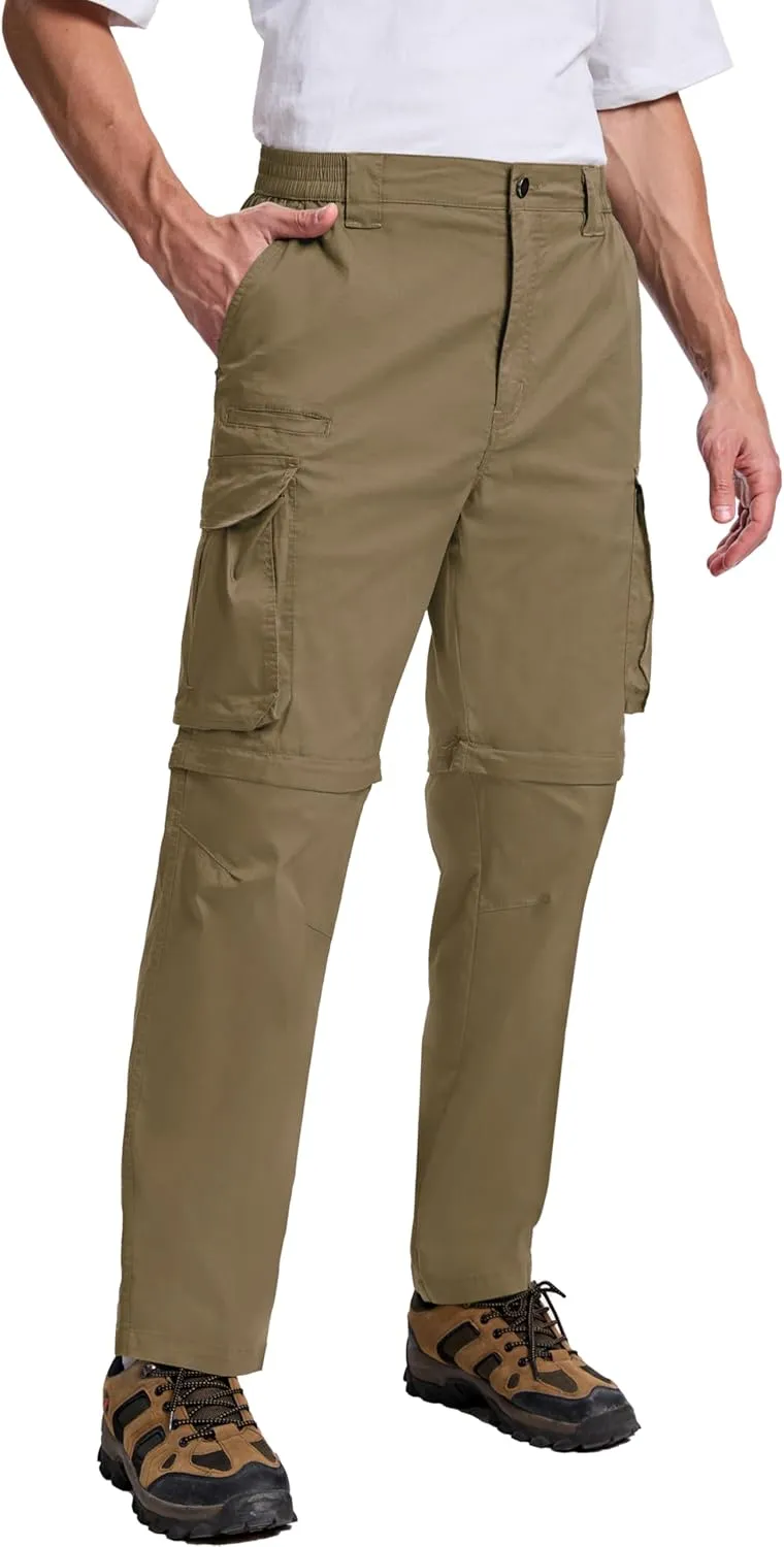 NATUVENIX Hiking Pants Men Quick Dry Convertible Fishing Pants for Men Zip Off Lightweight Mens Cargo Pants Outdoor Travel