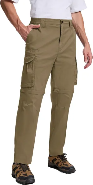 NATUVENIX Hiking Pants Men Quick Dry Convertible Fishing Pants for Men Zip Off Lightweight Mens Cargo Pants Outdoor Travel