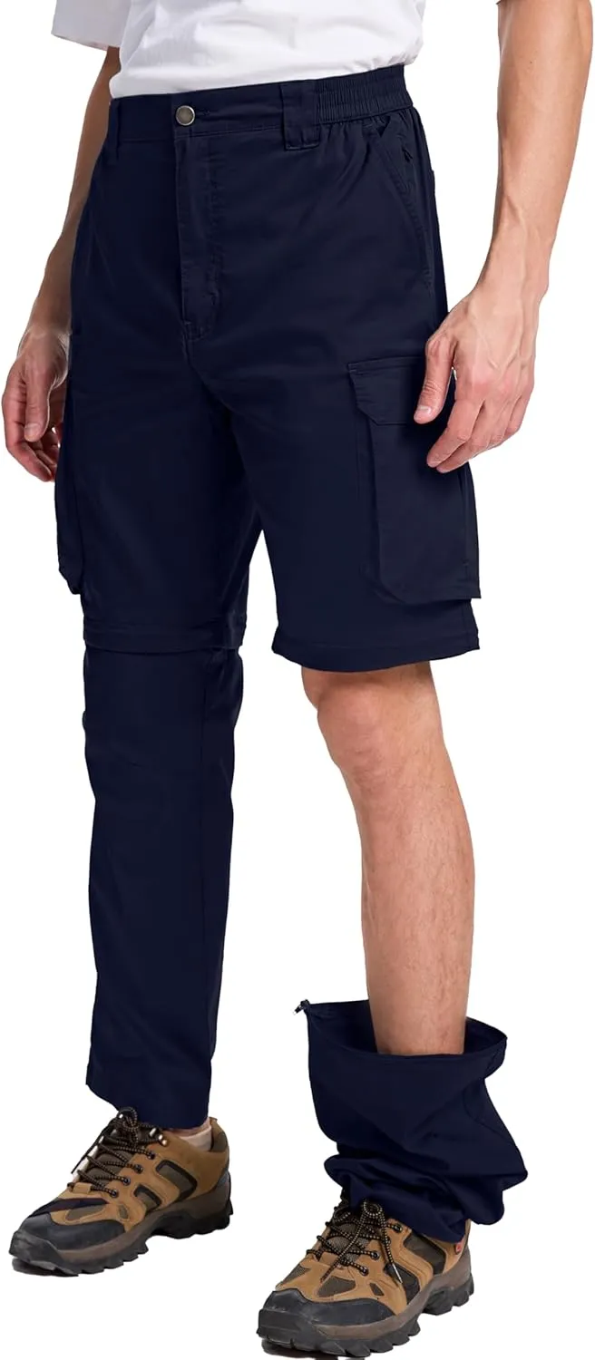 NATUVENIX Hiking Pants Men Quick Dry Convertible Fishing Pants for Men Zip Off Lightweight Mens Cargo Pants Outdoor Travel