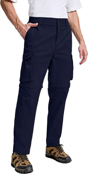 NATUVENIX Hiking Pants Men Quick Dry Convertible Fishing Pants for Men Zip Off Lightweight Mens Cargo Pants Outdoor Travel